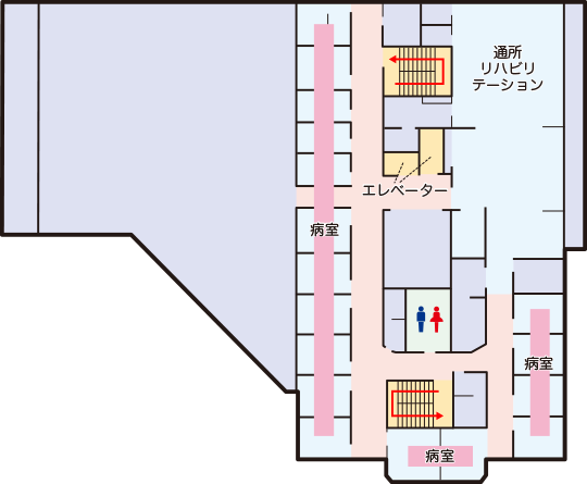 だいいち病院3-9Fマップ